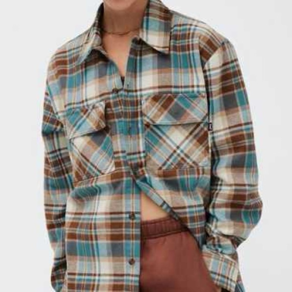Plaid Button-Up Shirt